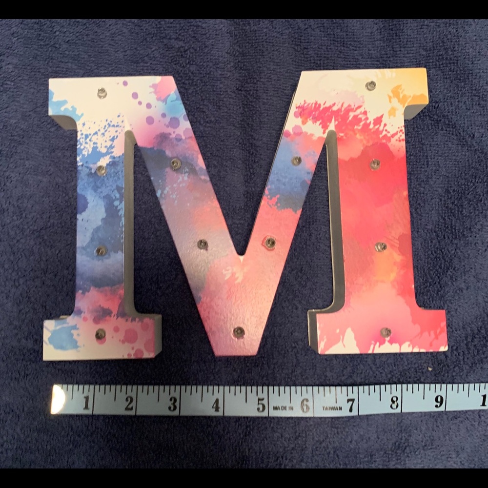 COPY - Initial “M”. With battery operated lights.